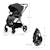Poussette 2 en 1 Kinderkraft YOXI avec Roues Anti-Crevaison, Dossier Réglable, Nacelle Confortable et UPF50+ Beige+Gris+Noir+Vert 12 - vertbaudet enfant 