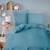Housse de couette unie en coton, coton lavé Blanc+Bleu glacier+Bleu nuit+Caramel+Lichen+Lin+Miel+Nude+Terre cuite 6 - vertbaudet enfant 