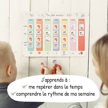 Semainier magnétique enfant Ma Jolie Semaine avec 36 magnets évènements spéciaux Option activités ( +36 magnets activités supplémentaires pour tous les évènements ponctuels) 6 - vertbaudet enfant 