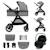 Poussette ESME PRO 3 en 1 avec Siège Auto MINK PRO i-Size, Travel System, Pliage Compact et Roues TPE Amorties Beige+Gris+Noir 7 - vertbaudet enfant 