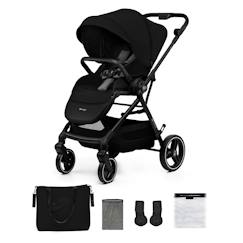 Puériculture-Poussette-Poussette citadine-Poussette 2 en 1 Kinderkraft YOXI avec Roues Anti-Crevaison, Dossier Réglable, Nacelle Confortable et UPF50+