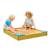 Bac à sable avec couverture de protection  bois fsc® Marron - bleu 3 - vertbaudet enfant 