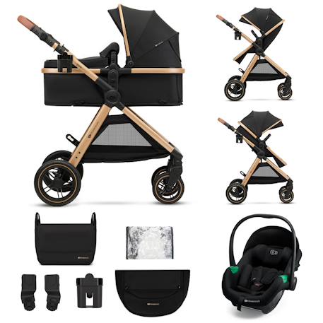 Poussette ESME PRO 3 en 1 avec Siège Auto MINK PRO i-Size, Travel System, Pliage Compact et Roues TPE Amorties Beige+Gris+Noir 13 - vertbaudet enfant 