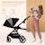 Poussette 2 en 1 Kinderkraft YOXI avec Roues Anti-Crevaison, Dossier Réglable, Nacelle Confortable et UPF50+ Beige+Gris+Noir+Vert 17 - vertbaudet enfant 