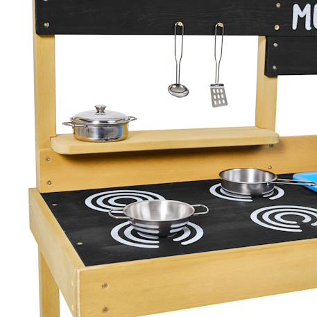 Cuisine d'extérieur pour enfant  bois fsc® Marron - bleu - noir 3 - vertbaudet enfant 