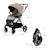 Poussette Kinderkraft YOXI réversible face ou dos route, pliage avec siège, roues increvables et accessoires inclus Beige+Gris+Noir+Vert 6 - vertbaudet enfant 
