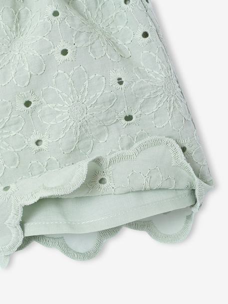 Short bébé fille broderie anglaise vert sauge 4 - vertbaudet enfant 