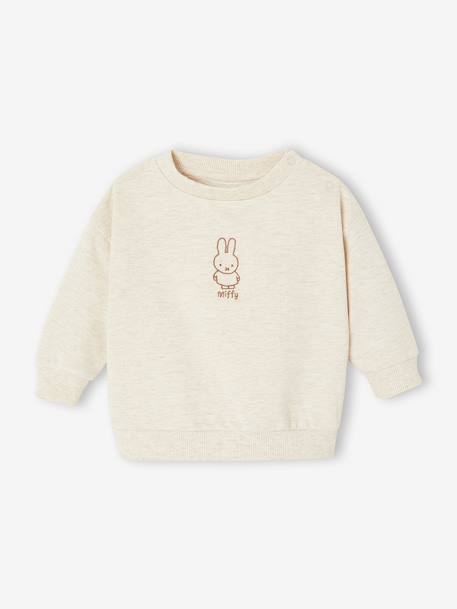Sweat bébé mixte Miffy beige chiné 1 - vertbaudet enfant 