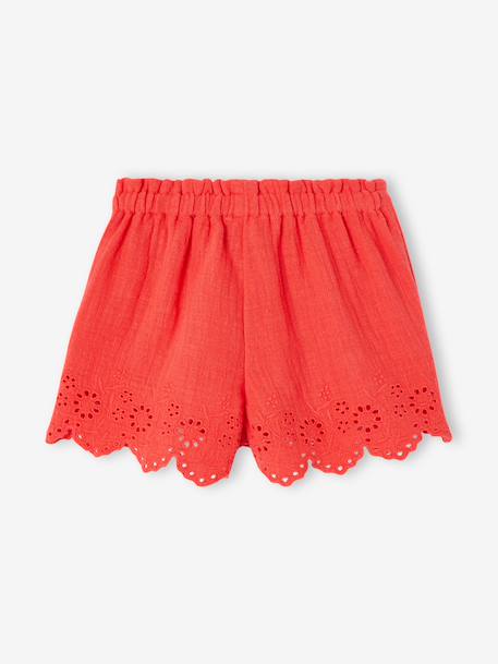 Short bébé fille en gaze de coton rouge 2 - vertbaudet enfant 