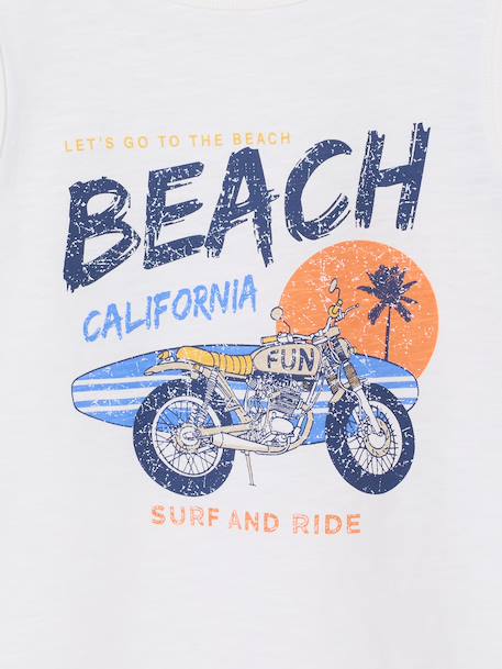 Débardeur imprimé 'California' bois de rose+écru 9 - vertbaudet enfant 