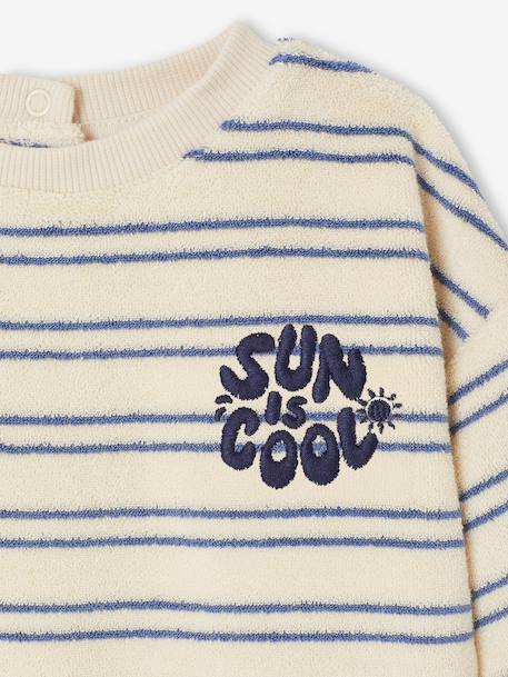 Sweat bébé garçon en éponge écru 4 - vertbaudet enfant 