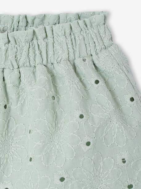Short bébé fille broderie anglaise vert sauge 3 - vertbaudet enfant 