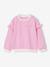 Sweat fille rayé manches à volants bleu pâle+marine+pivoine+rouge+vieux rose 8 - vertbaudet enfant 