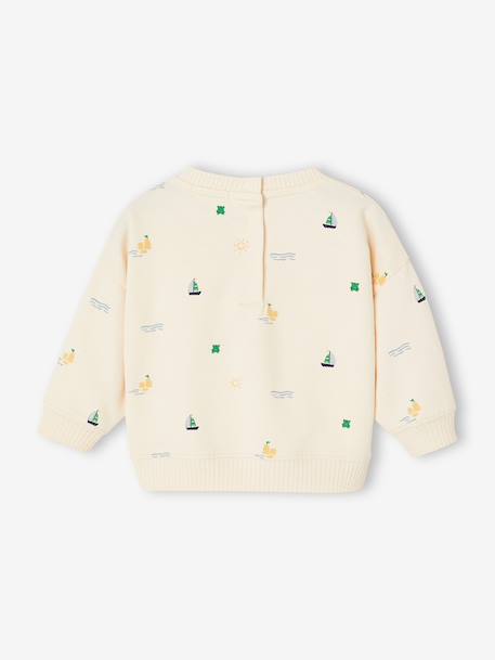 Sweat bébé garçon fantaisie écru 2 - vertbaudet enfant 
