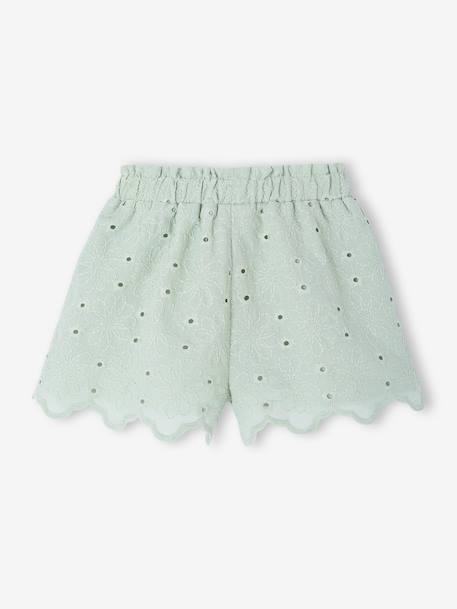 Short bébé fille broderie anglaise vert sauge 2 - vertbaudet enfant 