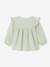 Blouse bébé gaze de coton à volants écru+vert amande+vieux rose 5 - vertbaudet enfant 