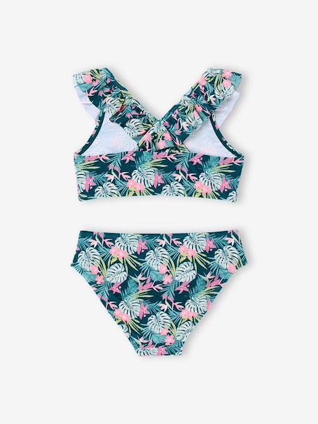 Maillot de bain 2 pièces imprimé fleuri rose pâle+vert imprimé 9 - vertbaudet enfant 
