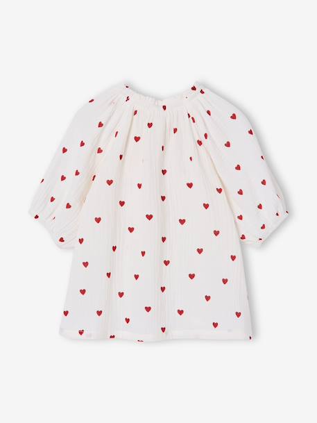 Blouse fille en gaze de coton écru+vanille+vert sauge 2 - vertbaudet enfant 