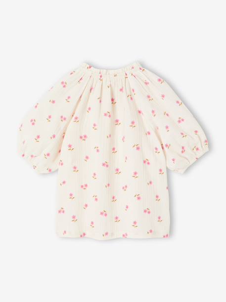 Blouse fille en gaze de coton écru+vanille+vert sauge 6 - vertbaudet enfant 