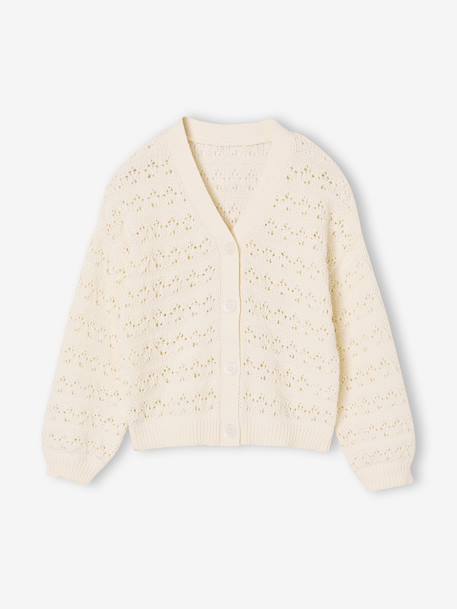 Fille-Gilet fille maille ajourée