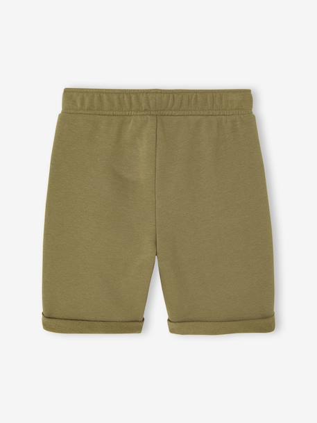 Bermuda garçon en molleton bleu chambray+kaki+marine grisé+noix de pécan 6 - vertbaudet enfant 