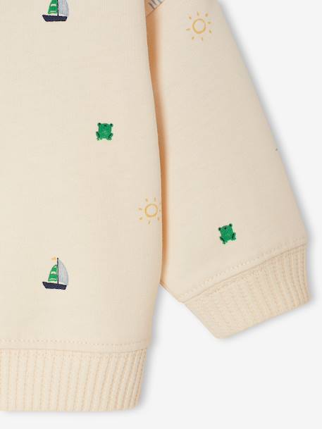 Sweat bébé garçon fantaisie écru 3 - vertbaudet enfant 