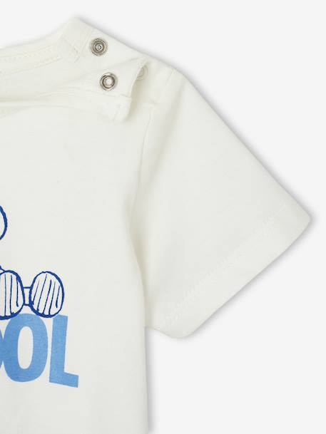 Ensemble bébé t-shirt et short Snoopy rayé bleu 5 - vertbaudet enfant 