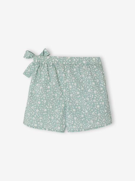 Jupe-short fille imprimée écru+vert d'eau 7 - vertbaudet enfant 