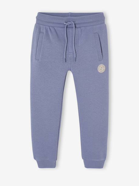 Pantalon jogging garçon en molleton bleu moyen+gris+gris moyen chiné+marine chiné+noir+noir chiné+ocre+rouge+vert sapin 1 - vertbaudet enfant 