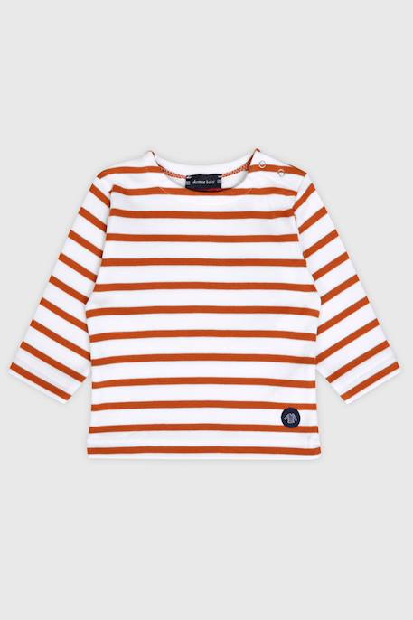 Marinière en coton épais bébé Azalea/admiral+Blanc/citronella+Blanc/orange armor+Blanc/pêche+Flamingo plume/scooter 5 - vertbaudet enfant 