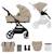 Poussette 2 en 1 Kinderkraft YOXI avec Nacelle Pliable, Siège Réversible, Roues Increvables et UPF50+ Beige+Vert 1 - vertbaudet enfant 