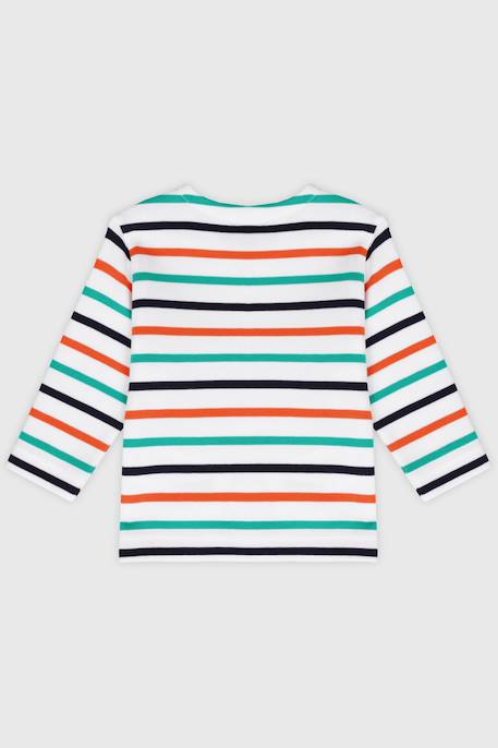 Marinière 4 couleurs en coton épais bébé Blanc/bleu lavande/marmo/ketch+Blanc/blue saphir/m.deep/fairy+Blanc/icaro/tigerlily/marine d 6 - vertbaudet enfant 