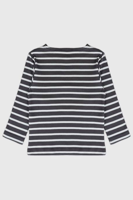 Marinière en coton loctudy enfant Blanc/braise+Blanc/delhi+Blanc/etoile+Blanc/navire+Navire/blanc+Navire/braise+Navire/nature+Nine iron/gris chiné clair 21 - vertbaudet enfant 