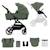 Poussette 2 en 1 Kinderkraft YOXI avec Nacelle Pliable, Siège Réversible, Roues Increvables et UPF50+ Beige+Vert 7 - vertbaudet enfant 