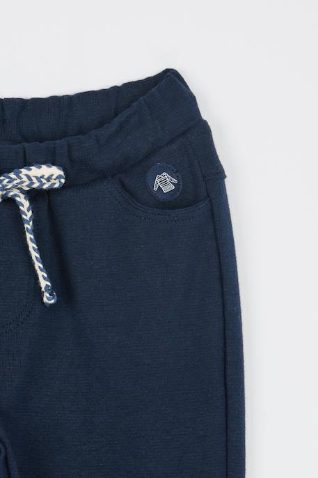 Pantalon en coton maille bébé Fédéral blue+Marine deep 4 - vertbaudet enfant 