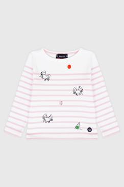 Garçon-T-shirt, polo, sous-pull-Marinière en coton épais enfant