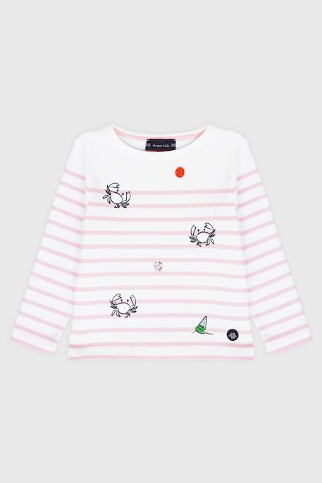 Marinière en coton épais enfant Blanc/fairytale 1 - vertbaudet enfant 
