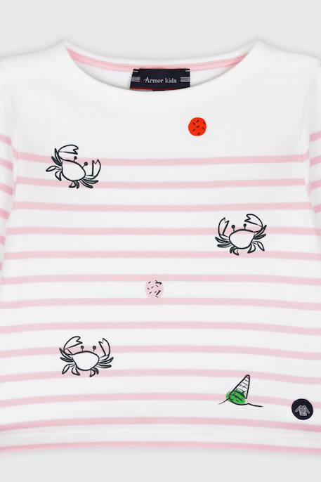 Marinière en coton épais enfant Blanc/fairytale 3 - vertbaudet enfant 