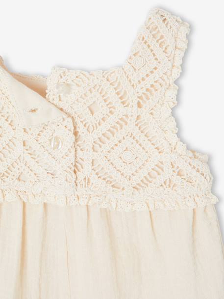 Combishort bébé fille en crochet vanille 6 - vertbaudet enfant 