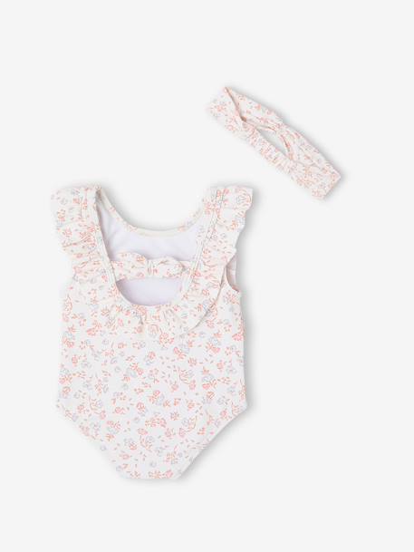 Ensemble de bain bébé maillot et bandeau écru 3 - vertbaudet enfant 