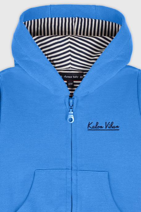 Sweat zippé en coton bébé Blue saphir+Dahlia+Delhi+Placid blue 3 - vertbaudet enfant 