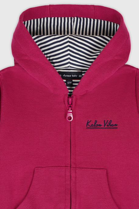 Sweat zippé en coton bébé Blue saphir+Dahlia+Delhi+Placid blue 8 - vertbaudet enfant 