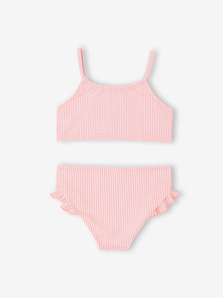 Maillot de bain fille 2 pièces rayé corail 2 - vertbaudet enfant 