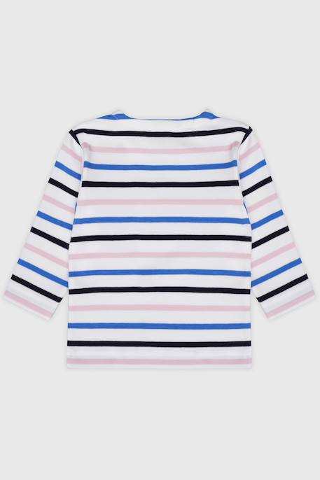 Marinière 4 couleurs en coton épais bébé Blanc/bleu lavande/marmo/ketch+Blanc/blue saphir/m.deep/fairy+Blanc/icaro/tigerlily/marine d 4 - vertbaudet enfant 