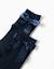 Pack de 2 paires de chaussettes hautes côtelées avec nœud Bleu foncé 3 - vertbaudet enfant 