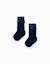 Pack de 2 paires de chaussettes hautes côtelées avec nœud Bleu foncé 2 - vertbaudet enfant 