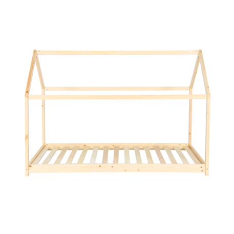Lit enfant cabane, bois massif en pin naturel - tobias - sommier inclus, 90 x 190 cm Blanc+Naturel 10 - vertbaudet enfant 