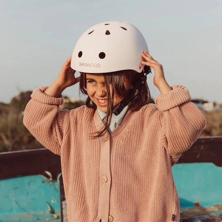 Casque de vélo abs pour enfants de 3 à 7 ans protection Blanc+Bleu marine+Chrome+Crème+Menthe+Noir+Rayures+Rose+Rouge+Vert foncé 22 - vertbaudet enfant 