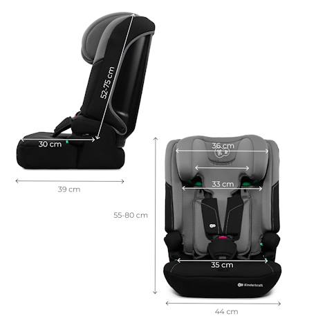 Siège auto Kinderkraft I-COMFY i-Size 76-150 cm évolutif 3 en 1 sans isofix Noir Gris+Noir+Rosa 6 - vertbaudet enfant 
