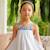 Robe demoiselle d'honneur  fleurie    coupe ample  emma Blanc bleu 6 - vertbaudet enfant 